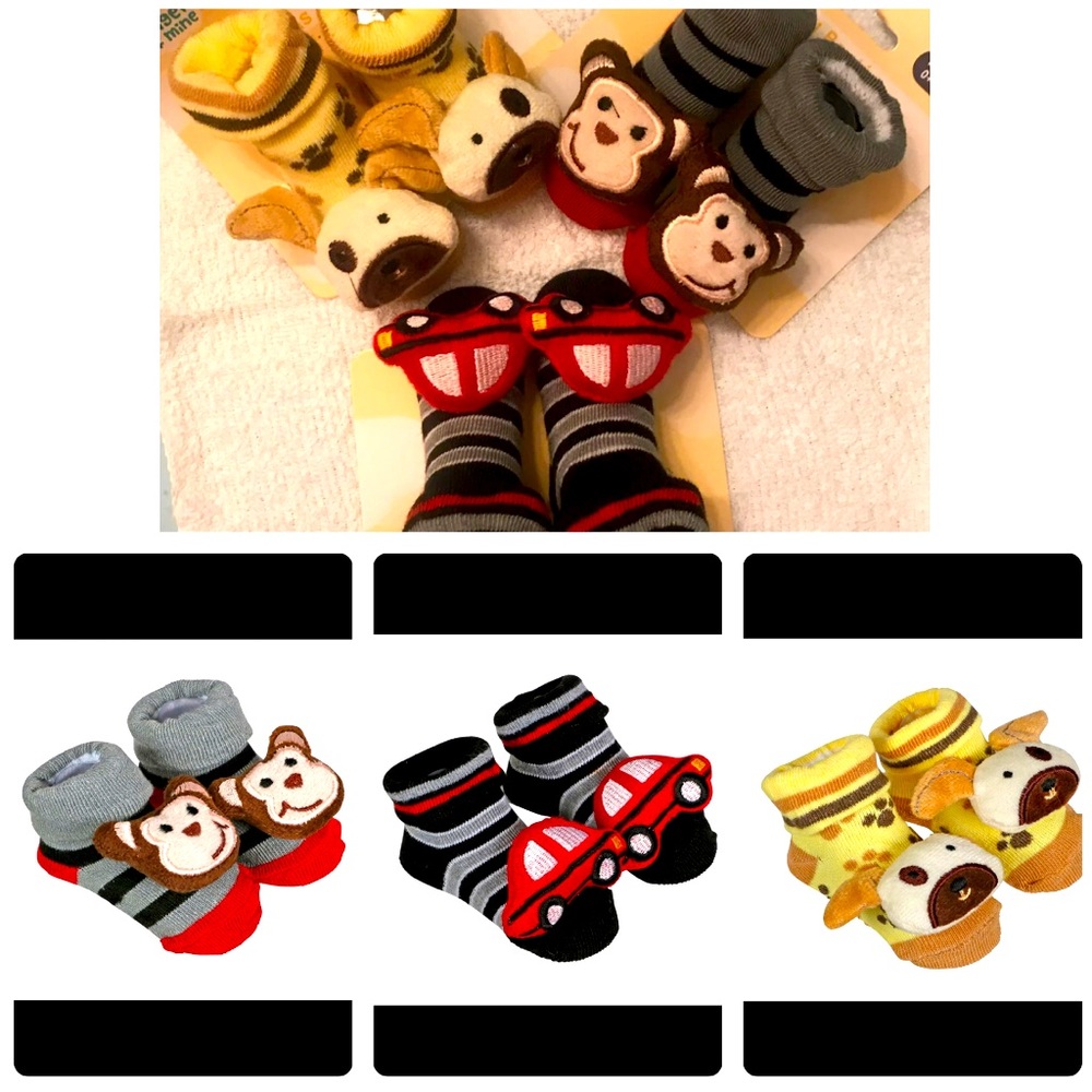 Angel of Mine Infant Baby Booties Monkey Car Puppy